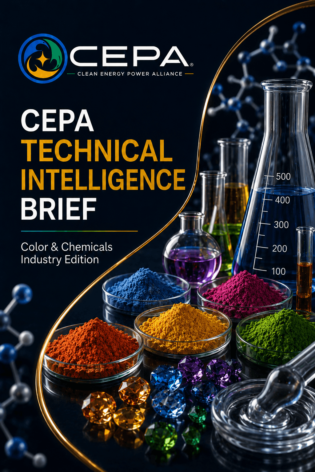 CEPA Technical Intelligence Brief Color and Chemicals Industry Edition cover.